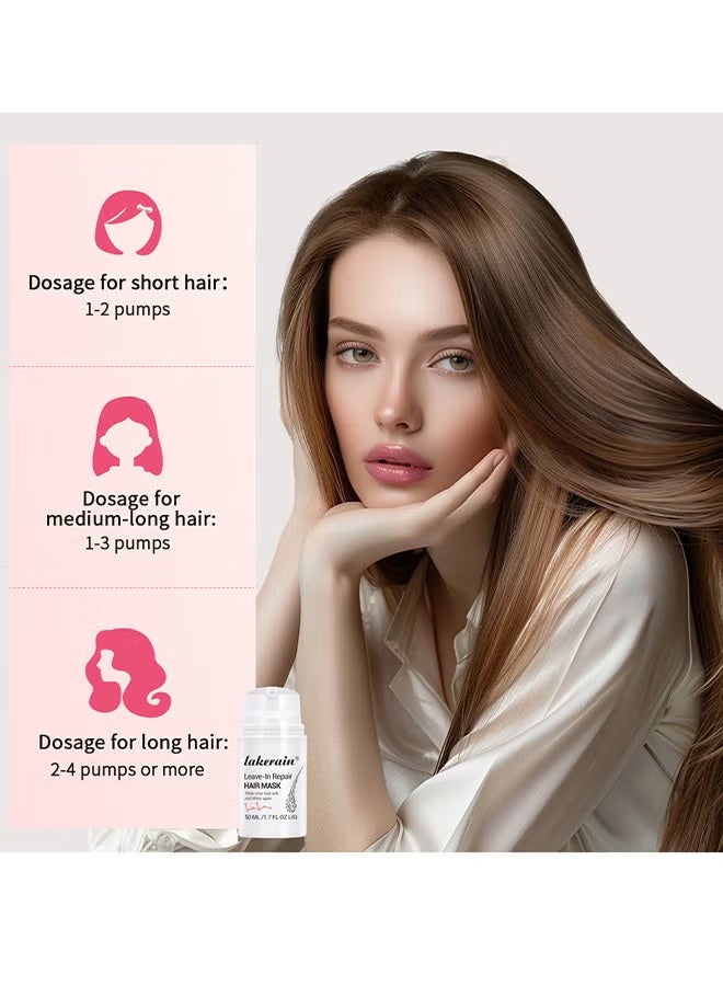 lakerain Leave-In Repair Hair Mask, Restores Dry And Damaged Hair, 50ml - Image 5